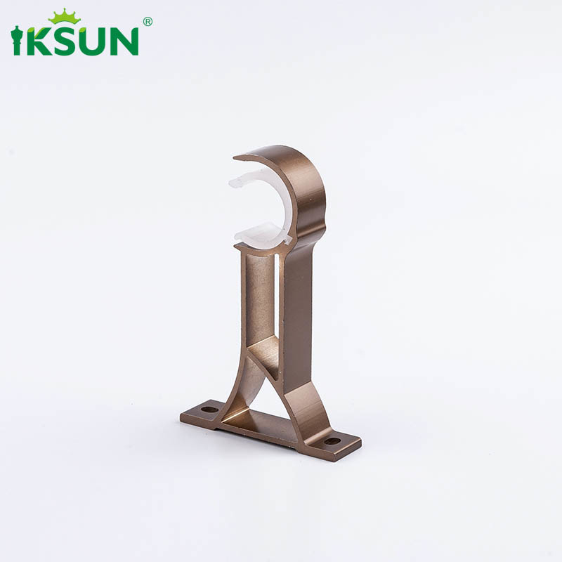 Dark Gold Single Curtain Rod Brackets 1.1" For Home Decorating