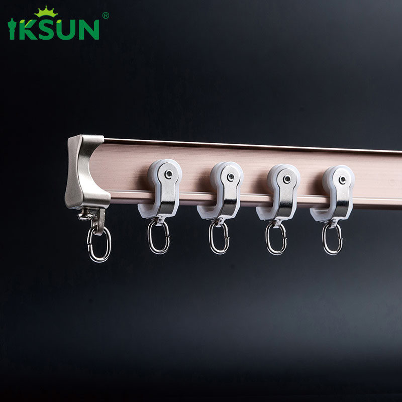 1.2mm Rose Gold Curved Curtain Track Heavy Duty For Wall Corner