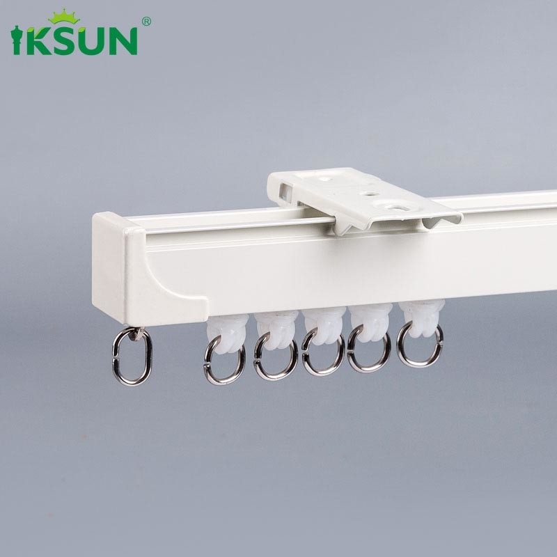 Smooth 0.8mm Aluminium Curtain Track Extendable Ceiling Installation