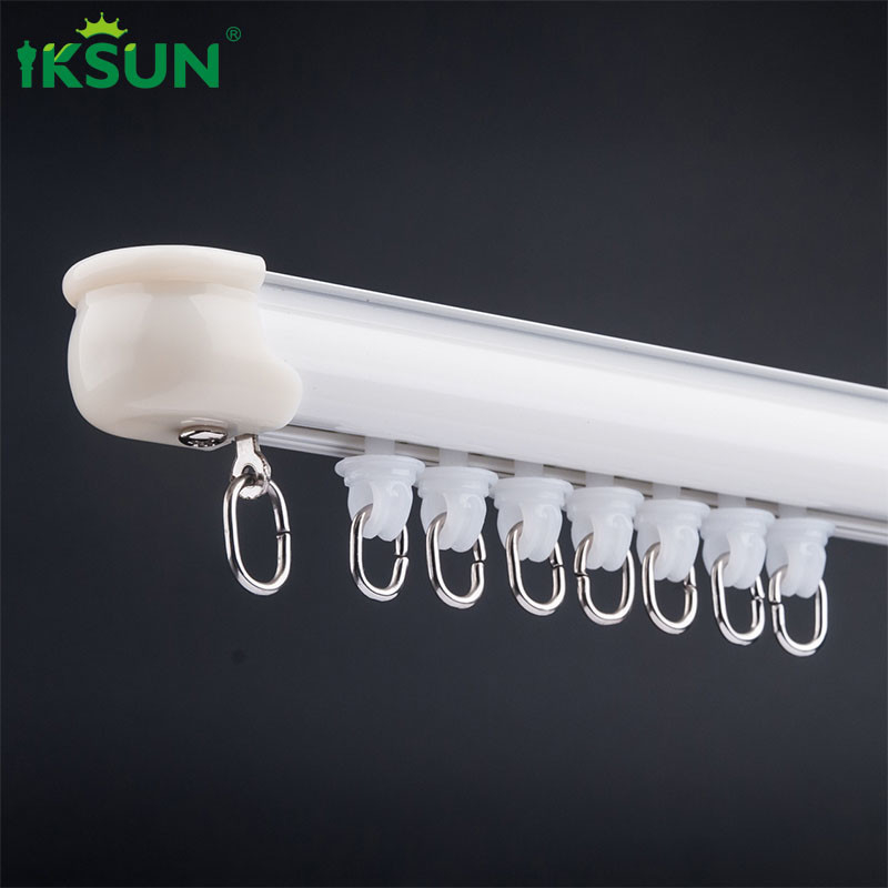 0.8mm Ultrathin Wall Mounted Curtain Track System Flexible With Powder Coating