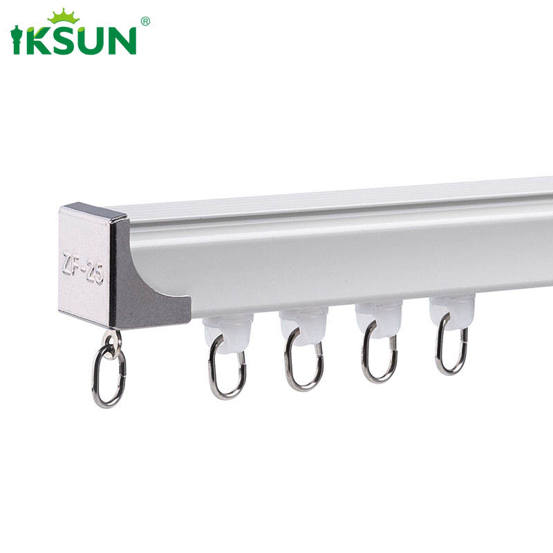 Matte Brushed S Fold Curtain Track , Aluminium Curtain Rail Noise Free
