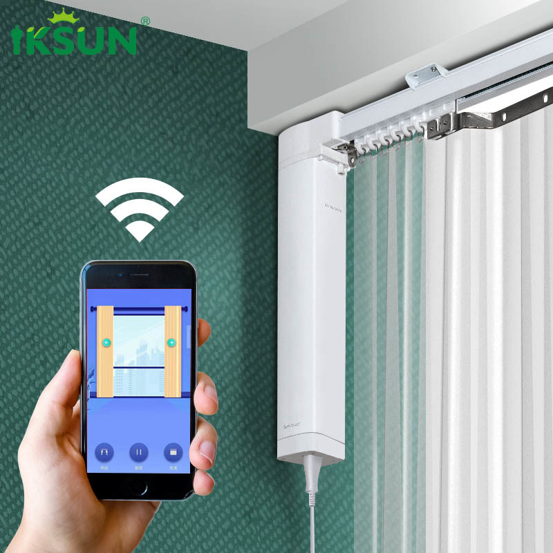 Smart Motorized Curtain Track System , Wifi Automated Curtain Rails