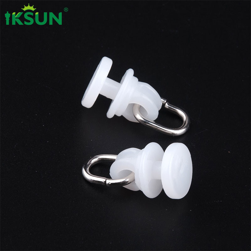 Plastic White Curtain Track Runner Ceiling Mount For Drapery Hanging
