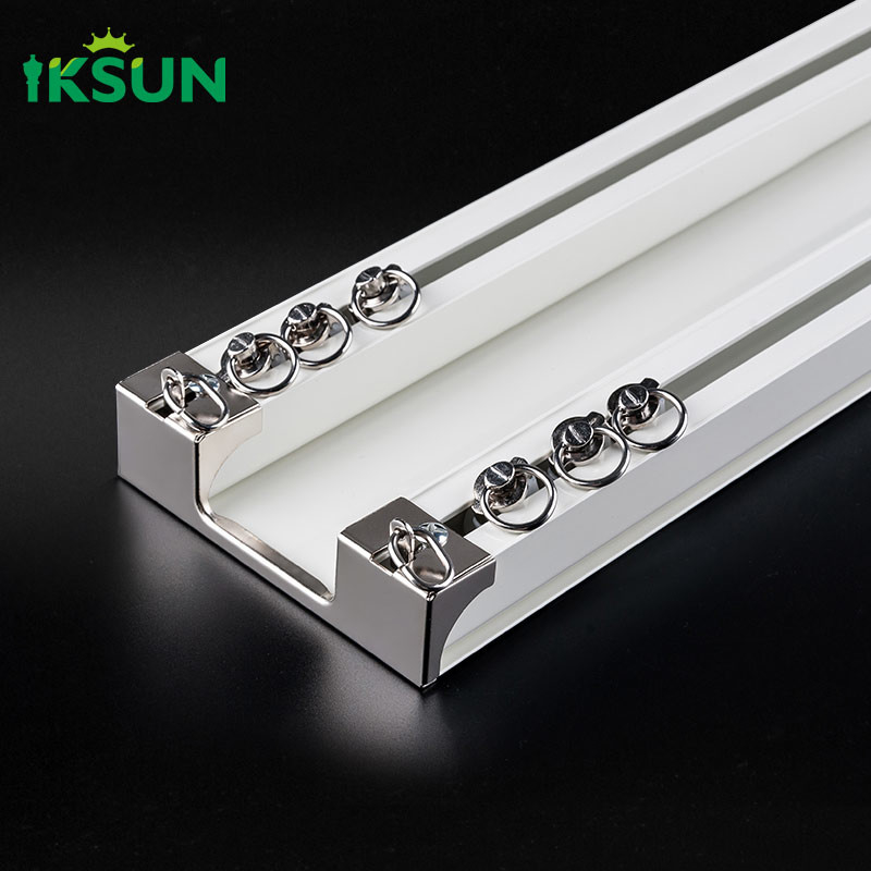 100mm Double Aluminium Curtain Track 30-50kg Load Capacity