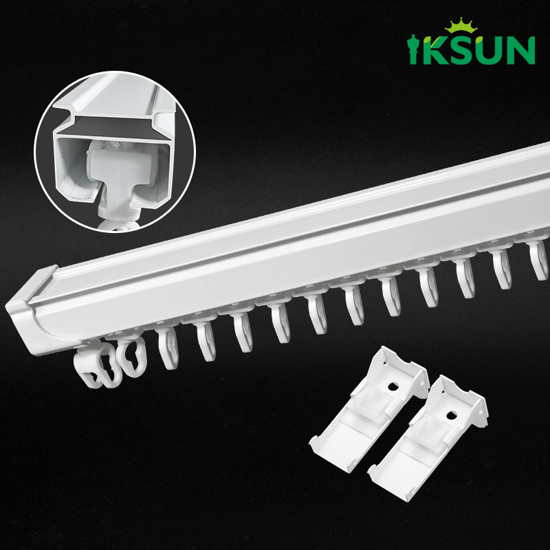S Folding Thickened Aluminum Curtain Track High Bearing Ripple Fold Wave Curtain Rail
