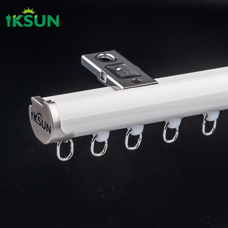 Finish White Square Curtain Track Rails Aluminum Curtain Accessories