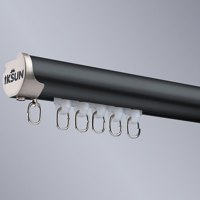 Aluminium alloy 6063 Square Curtain Track Rail Ripple Fold Curtain Track With Accessories