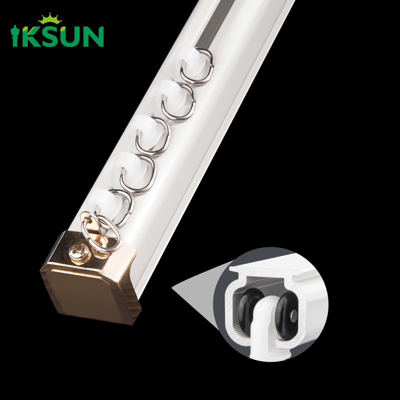 T5 Temper Square Curtain Rod Railing With Aluminum Alloy Bracket