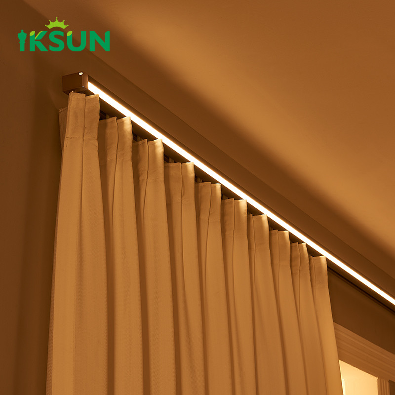Easy Installation Silent Led Curtain Track  Led Ultra Thin 1.0mm Rail Track Light