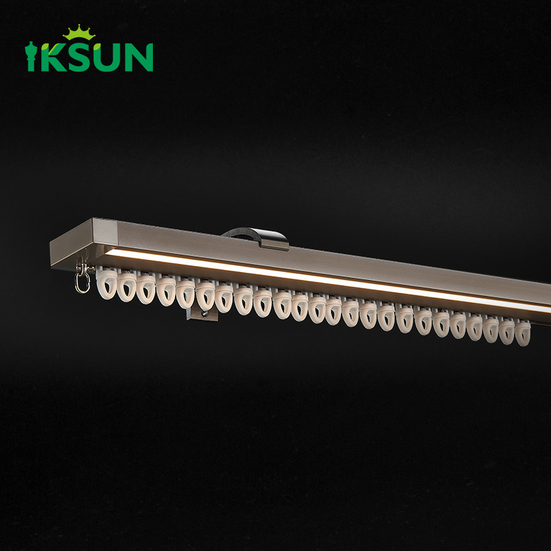 Factory Aluminium Curtain Single Track With LED-Lighting Outdoor Wall Mount Curtain Rail