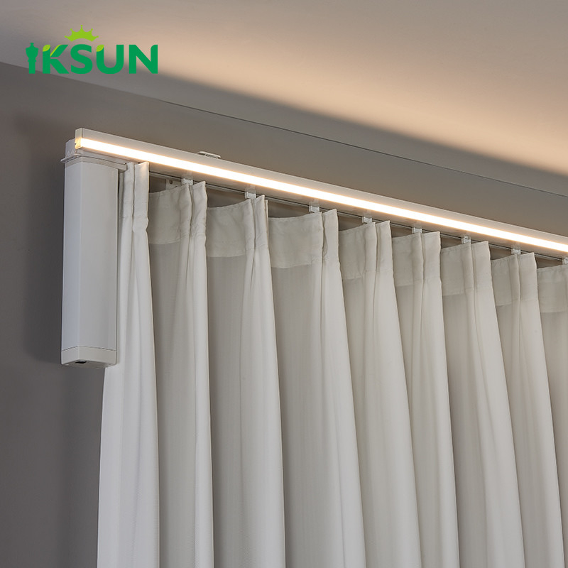 Modern Smart LED Curtain Track Aluminum Flexible Slide  Linear Tracklight Rail System 