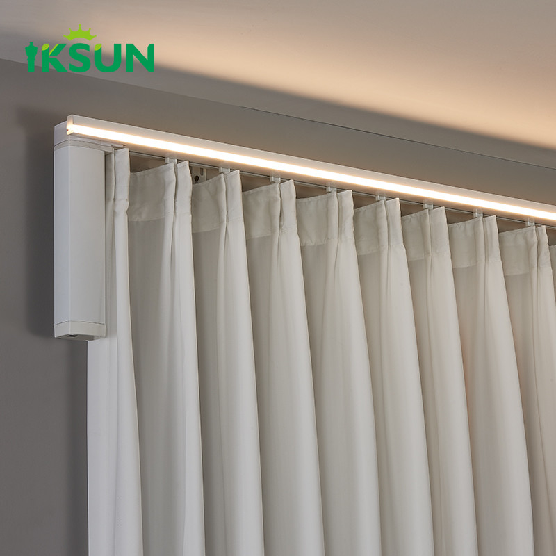 Customize Aluminum  Smart Led Lighting Curtain Track Recessed  Curtain Rail   For Stage
