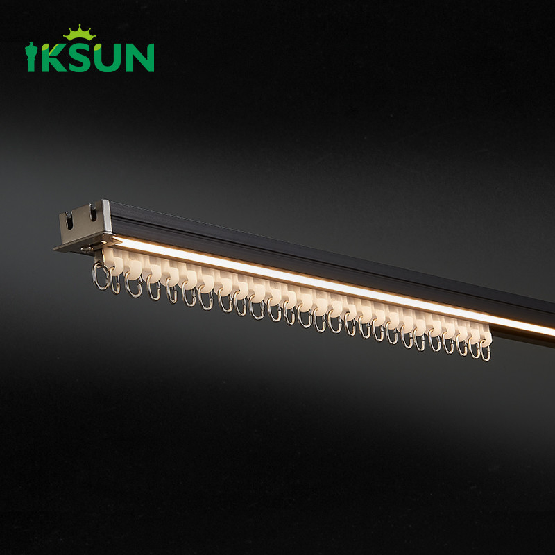 New Style  LED Light Curtain Track Aluminum Silent Smooth led strip light track