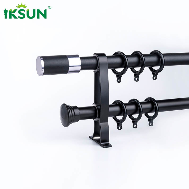 Heavy Duty  Aluminum Smooth Mute Curtain Rod Fashion Roman Rod For Curtain Accessories