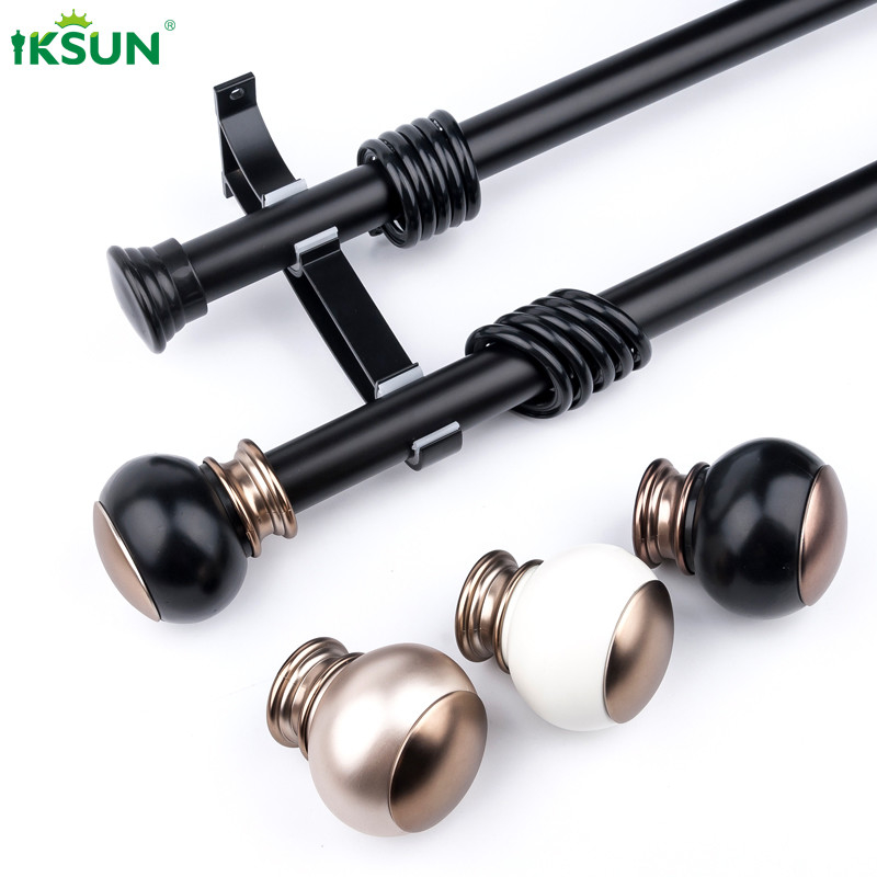 28mm Modern Curtain Rod Top Mounted Double Roman Pole With Brackets Fittings Set For Home