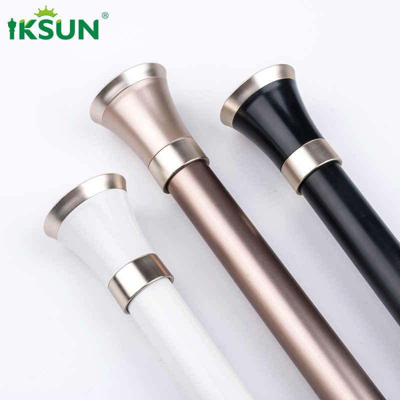 Adjustable Window Curtains Rod Sliding Recessed Roman Rod With Accessories For Hotel Home