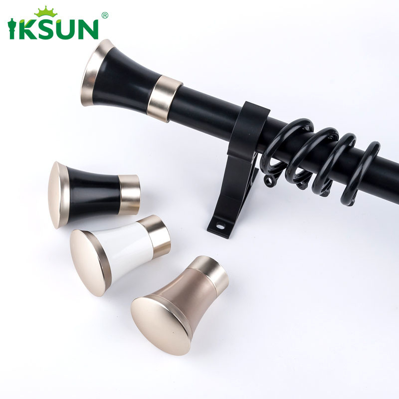 Industrial Curtain Rod Aluminum Curtain Pole Home Window Decoration With Accessories