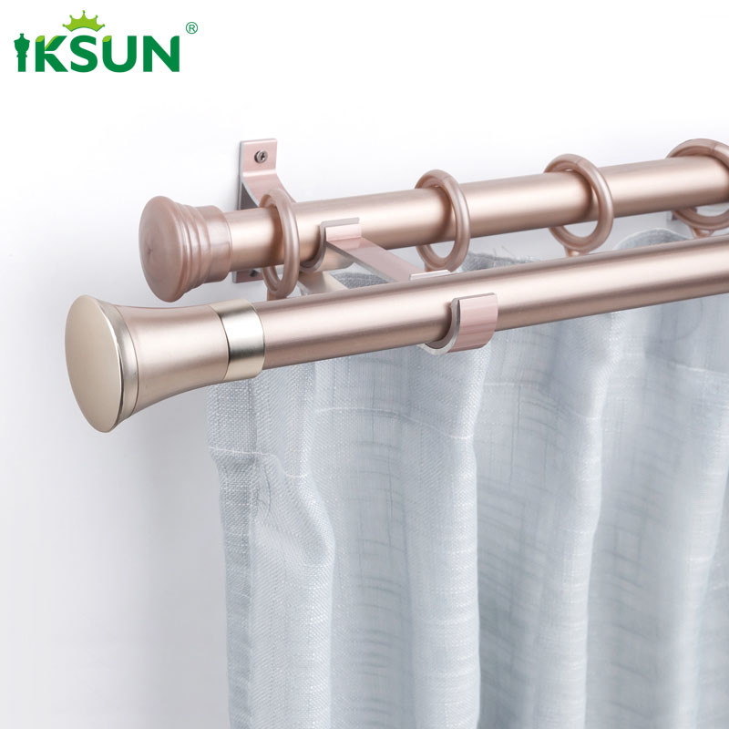 High Quality Curtain Rod Top Mounted Aluminum Alloy Single Pole Include Accessories For Bedroom