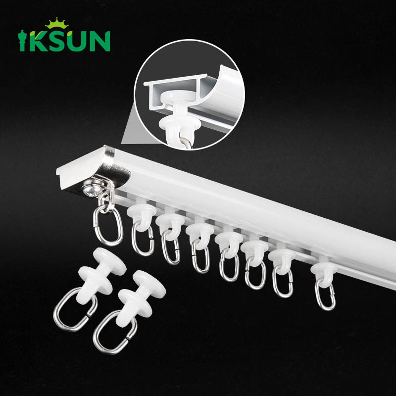 0.8mm Durable Window Ultra Thin Track  Curved Rail Selectable Curtain Track For  Living Room