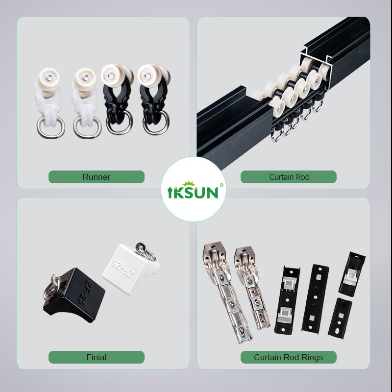 Modern Aluminium Excellent Texture Curtain Track Customize  Curtain Rail For Home
