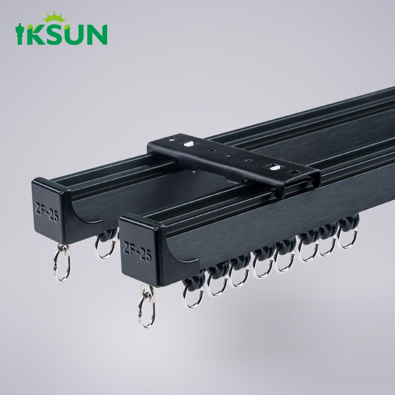 Hot Sale Simple Design Curtain Track Aluminium Hanging Single And Double Curtain Rail For Living Dorm Room