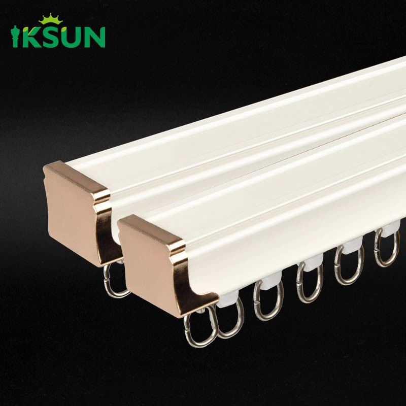 No Drilling Ceiling Mounted Curtain Track Durable  Good Physical Properties Curtain Rail For Office