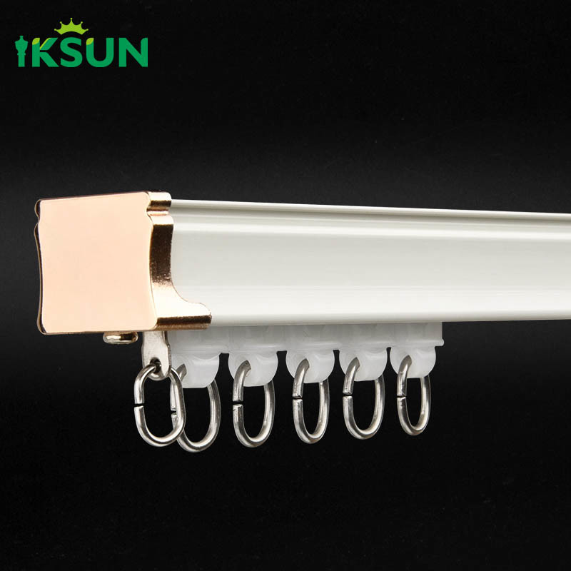 Fast Fit Wall Mounted Curtain Track  Aluminum Good Impact Resistance Curtain Rail For Hospital