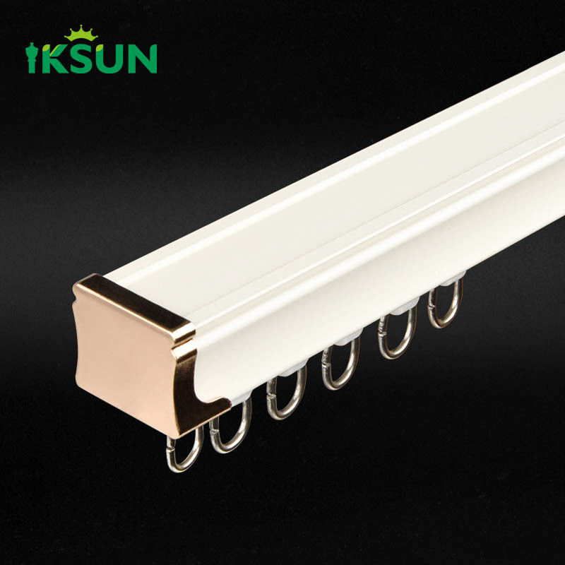 Easy Assembled Hanging Curtain Rail Heavy Duty Good Impact Absorption Curtain Track For Bathroom