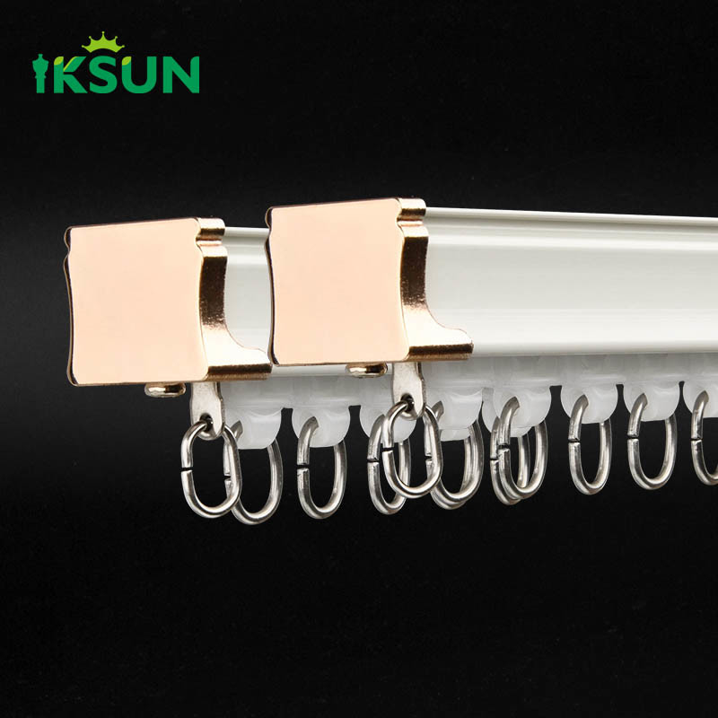 Wholesale Aluminum Curtain Rail Top Mounted Single Curtain Track  For Home Decor