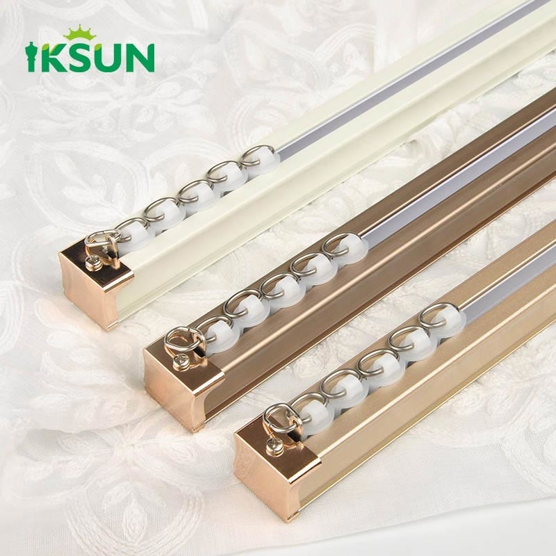 Modern Smooth Ceiling Curtain Track Room Divider Curtain Rail System  For Living Room