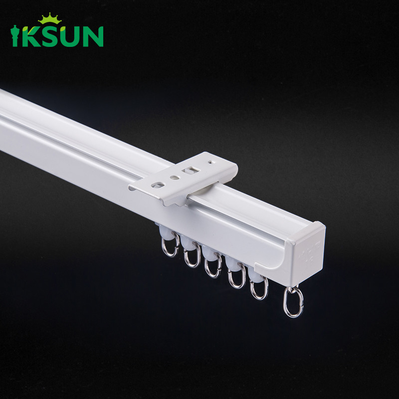 Double Aluminum Effortless Gliding Drop Ceiling Shower-Curtain Track Rail   For Bathroom
