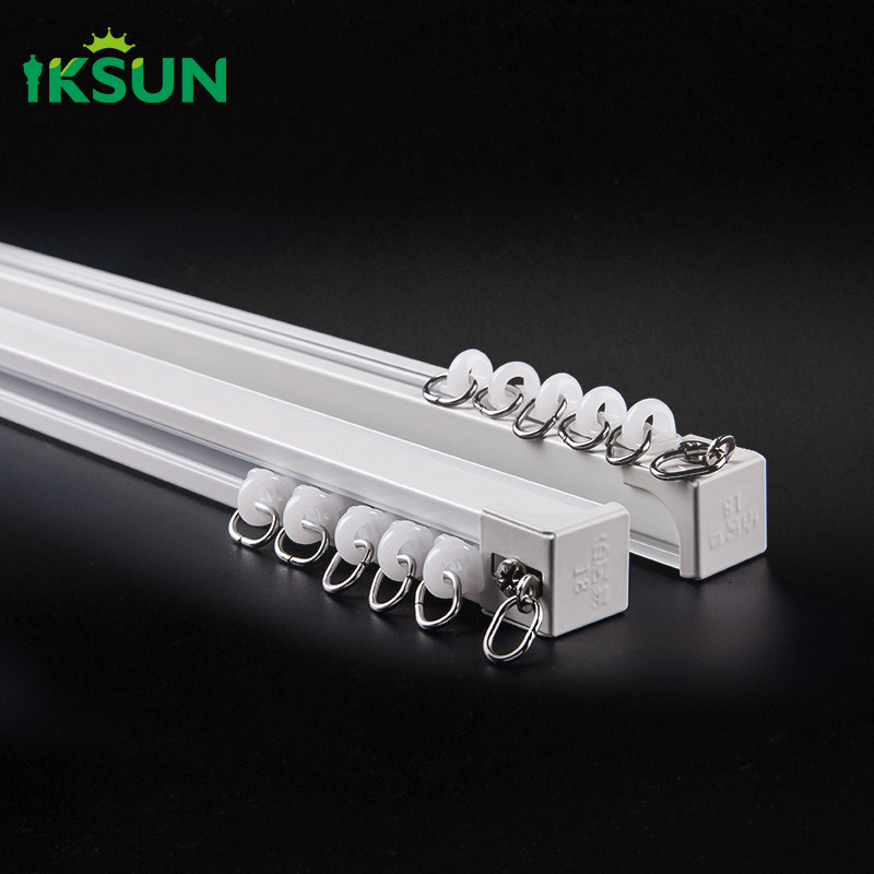 Modern Invisible Design Curtain Track Double Curtain Mute Rail Track Multiple Colors Bracket