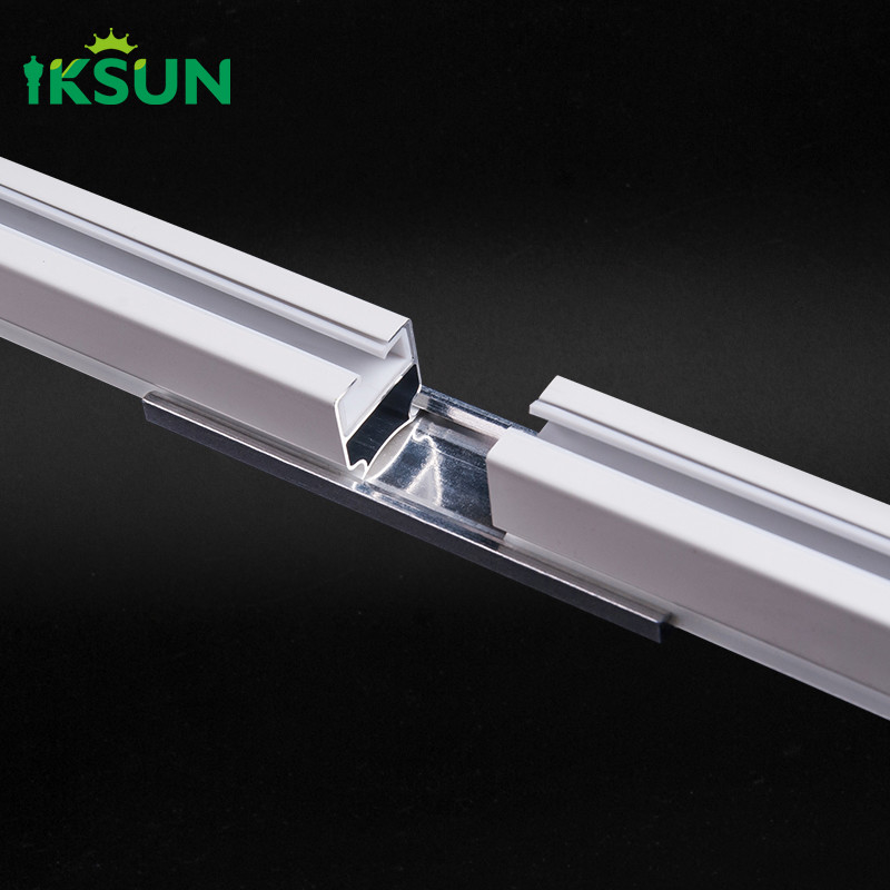 0.9mm  Aluminum  Ceiling Mounted Curtain Track Secure Cubicle Rail For Privacy Room Divider