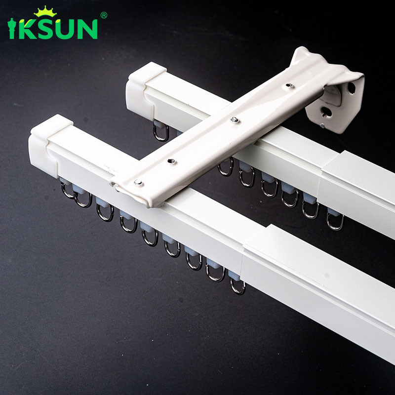 Metal Single Adjustable Curtain Rail Flexible Ceiling Mounted For Curtains-Room Divider 