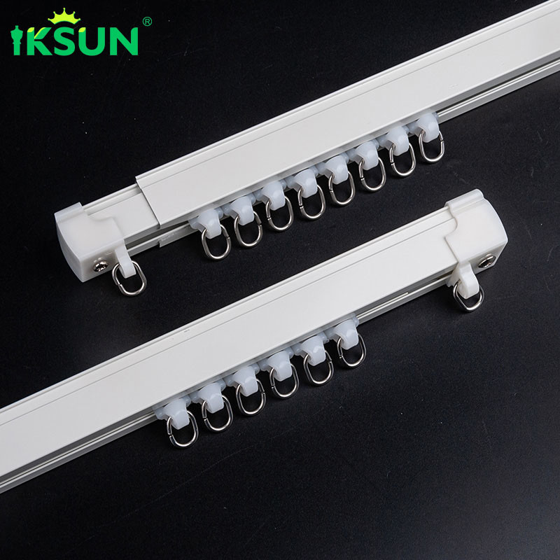 1m Adjustable White Aluminium Curtain Track Telescopic With Powder Coating