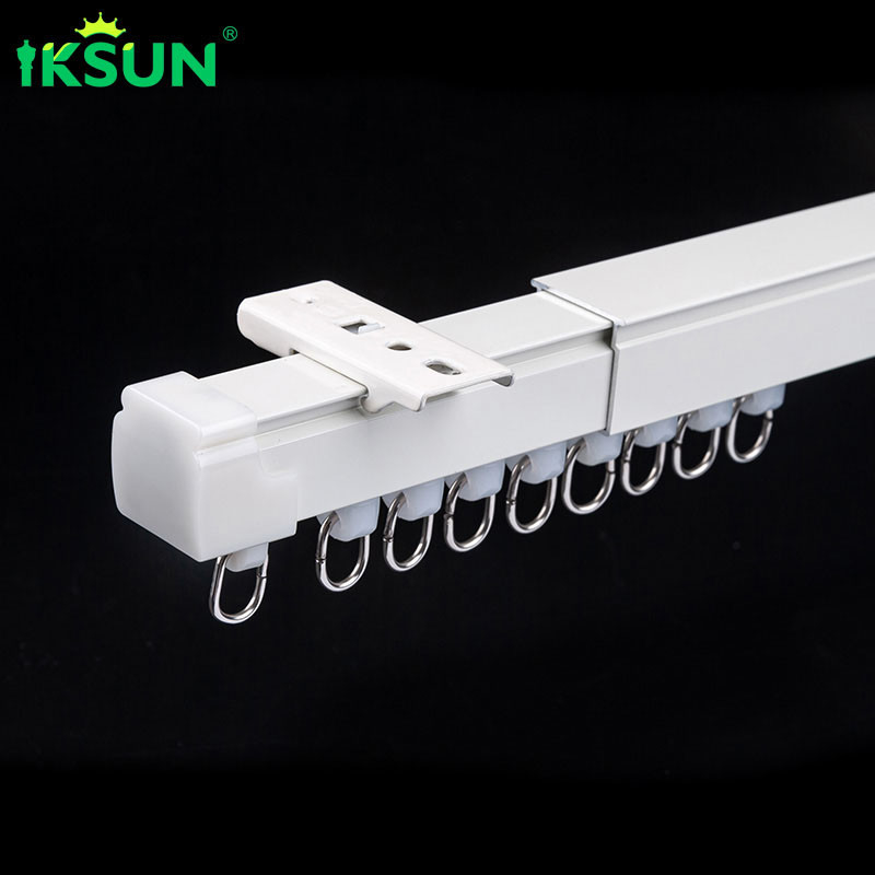 Ceiling Mount Telescopic Curtain Track Aluminium Alloy 6063 Material